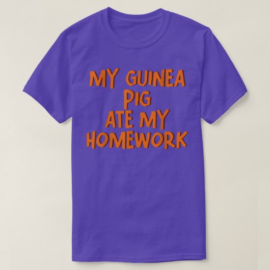おれのギニア食べ豚の宿題 –  Tシャツ (デザイン正面)