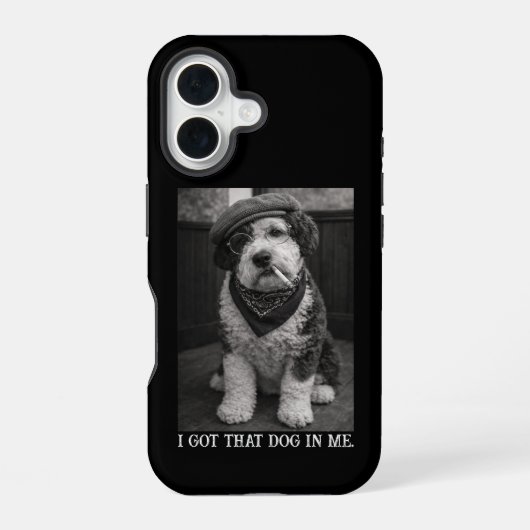 おれの中の犬が吠えている 面白い シープアドゥードル 写真 iPhone 16ケース (裏面)
