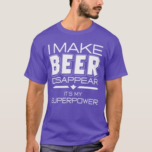 おれはビールを消す (おもしろ引用符) Tシャツ (正面)