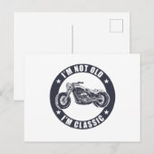 おれは古いわけじゃない、クラシックだよ！面白いバイクの誕生日 ポストカード (正面/裏面)