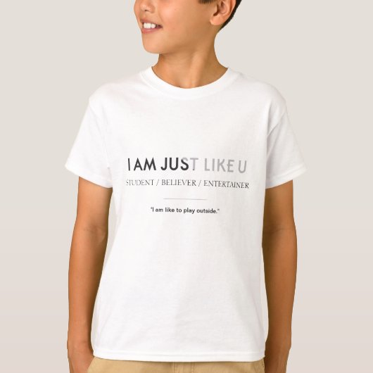 おれは坊や似だ Tシャツ (正面)