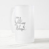 おれは落書きの女だ フロストグラスビールジョッキ (正面左)