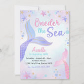 おんえでぃー 海の人魚姫 1歳の誕生日パーティー 招待状 (正面)