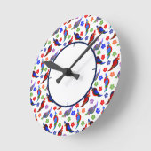 おんぼろ花 ラウンド壁時計 (傾斜)