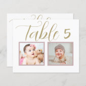 おエレガントよびユニークカスタム結婚式テーブル番号 (正面/裏面)