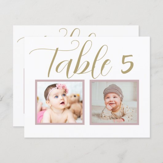 おエレガントよびユニークカスタム結婚式テーブル番号 (正面/裏面)