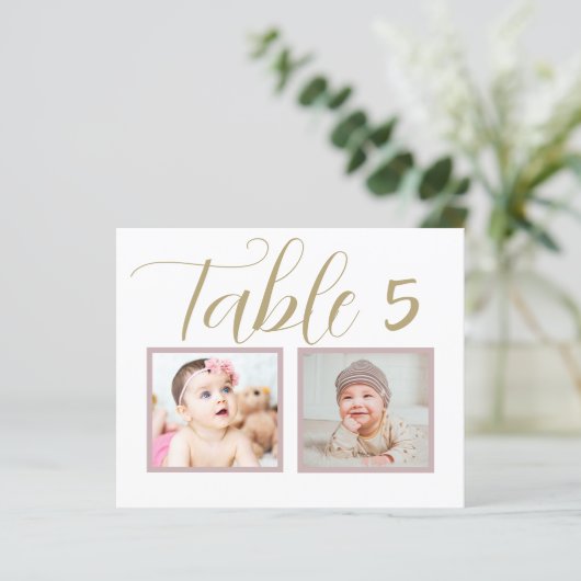 おエレガントよびユニークカスタム結婚式テーブル番号 (スタンド正面)