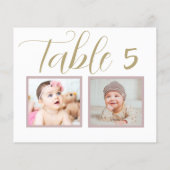 おエレガントよびユニークカスタム結婚式テーブル番号 (裏面)