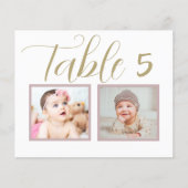 おエレガントよびユニークカスタム結婚式テーブル番号 (正面)