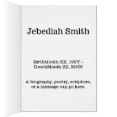 おエレガントカスタマイズ葬式サービスのカード写真 (内側 (右))