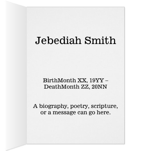 おエレガントカスタマイズ葬式サービスのカード写真 (内側 (右))