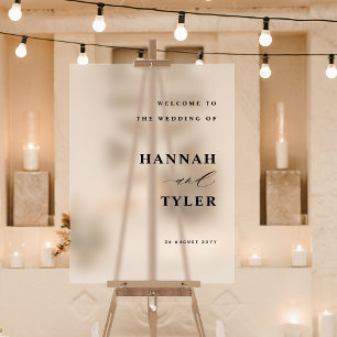 おエレガントモダン結婚よび歓迎の霜 アクリルサイン