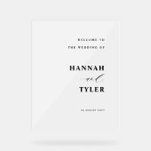 おエレガントモダン結婚よび歓迎の霜 アクリルサイン (正面)