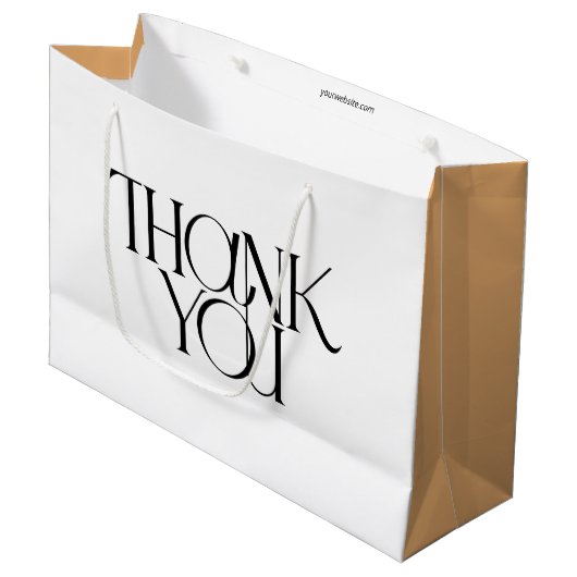 おエレガント世話になモダンる | QRコードシンプル ラージペーパーバッグ (正面アングル)