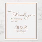 おエレガント世話にな結婚った ワインラベル (シングルラベル)