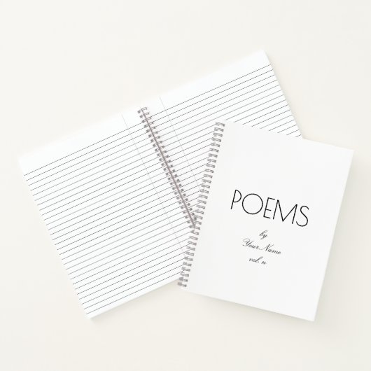 おエレガント名前の渦巻き状の手帳 ノートブック (内部)