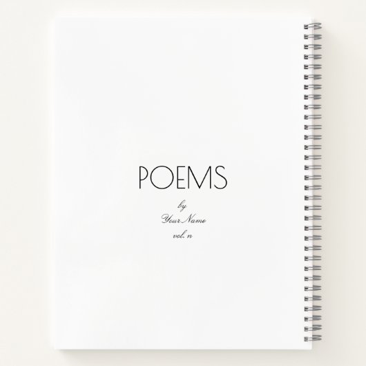 おエレガント名前の渦巻き状の手帳 ノートブック (裏面)