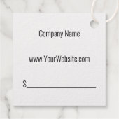 おエレガント客様のロゴゴールドフォイルテンプレート価格ラベル フェイバータグ (裏面)