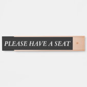 おエレガント座席をお願い サインプレート (正面)