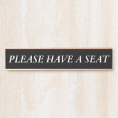 おエレガント座席をお願い サインプレート (正面)