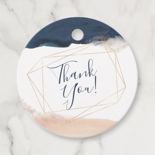 おエレガント気に入りのブルーと赤面ピンク フェイバータグ (正面)