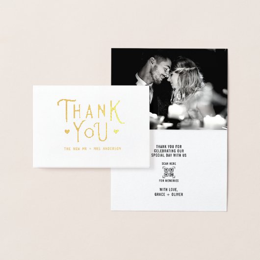 おエレガント礼ハート |写真結婚の 箔カード (ディスプレー)