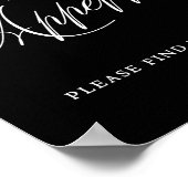 おエレガント腹が空いたら席を探して |白 ポスター (角)