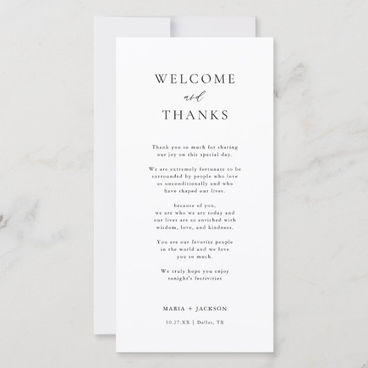 おエレガント越しいただき感謝してい座席表 サンキューカード (正面)