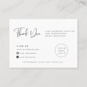 おエレガント送りモダンいただきありがとうございます 名刺 (裏面)