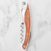 おエレガント願い結婚で焼けたオレンジ ソムリエナイフ (正面)