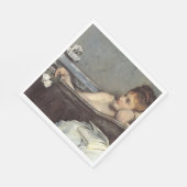 おエレガント風呂の女性（Alfred Stevens著） スタンダードランチョンナプキン (角)