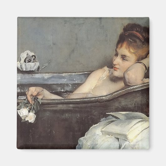 おエレガント風呂の女性（Alfred Stevens著） マグネット (正面)