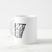 おカスタマイズ名前またはチームでバスケットボール コーヒーマグカップ (正面左)