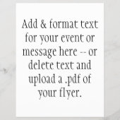 おカスタマイズ客様のイベント チラシ (裏面)