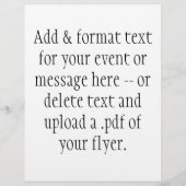 おカスタマイズ客様のイベント チラシ (裏面)