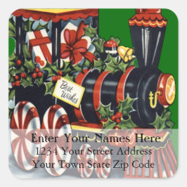 おカスタマイズ客様のバックグランドクリスマス住所 シール