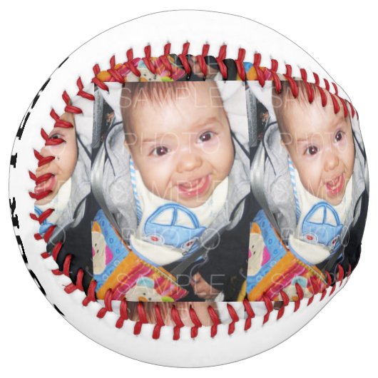 おカスタマイズ客様の写真パターンと文字で ソフトボール (正面左)