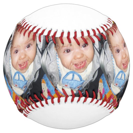 おカスタマイズ客様の写真パターンと文字で ソフトボール (正面)