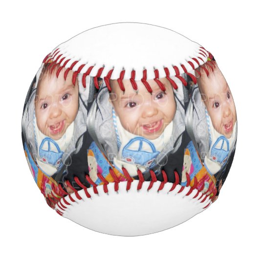 おカスタマイズ客様の写真パターンと文字で 野球ボール (正面)