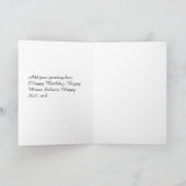 おカスタマイズ客様の折り畳み式あいさつカードのデザイン カード (内部)