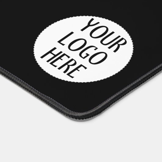 おカスタマイズ客様の白黒会社のロゴスローガン デスクマット (コーナー)