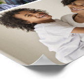 おカスタマイズ客様の2枚の写真コラージュ ポスター (角)