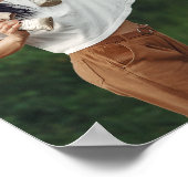 おカスタマイズ客様の2枚の写真コラージュ ポスター (角)