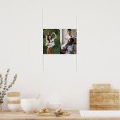 おカスタマイズ客様の2枚の写真コラージュ ポスター (キッチン)