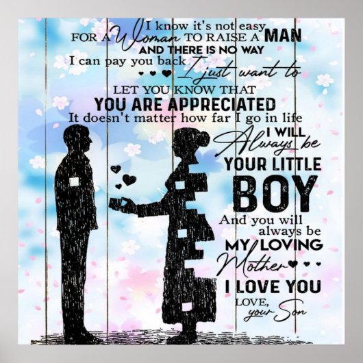 おカスタマイズ母さんへの贈り物、かわいい引用文が来る。 ポスター (正面)