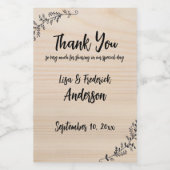 おカスタマイズ素朴夫婦に感謝 ワインラベル (シングルラベル)