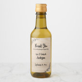 おカスタマイズ素朴夫婦に感謝 ワインラベル (正面)