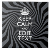 おカスタムり保のことわざが黒い渦巻き タイル (正面)