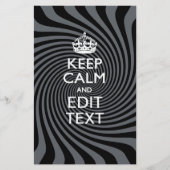 おカスタムり保のことわざが黒い渦巻き 便箋 (正面)