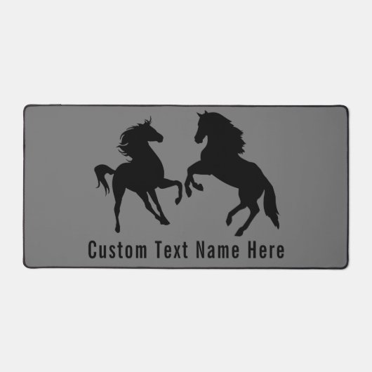 おカスタム使いのテキストと色カップル馬 デスクマット (正面)
